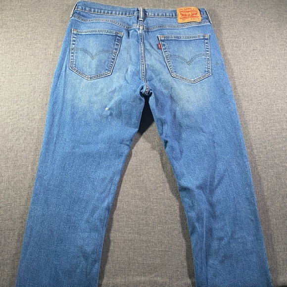 Levis 541 Athletic Fit Mens Jeans W33 L34 Blue Denim Cotton Blend Medium Wash - Picture 3 of 11